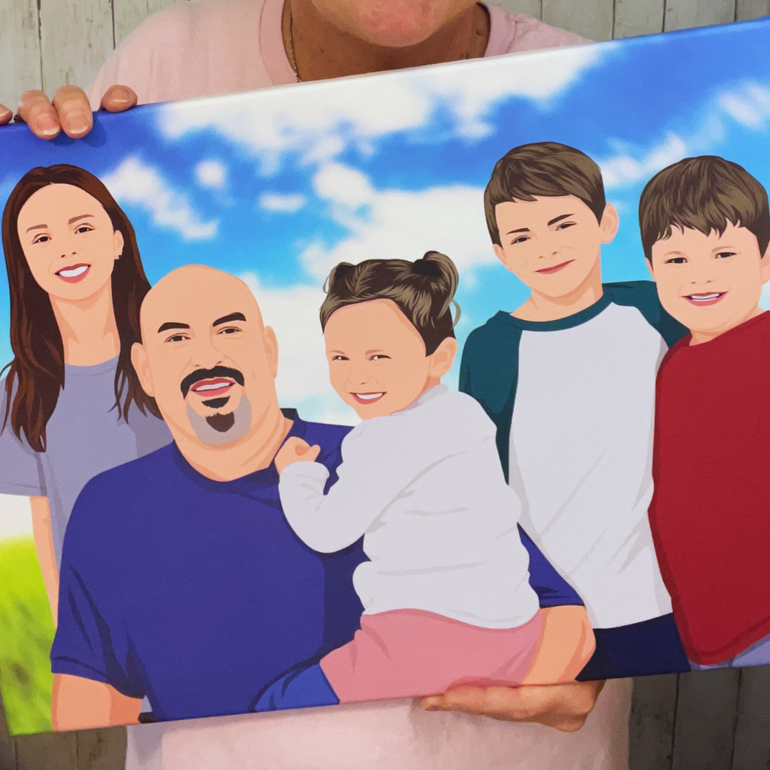 Custom Premium Wrapped Family Canvas